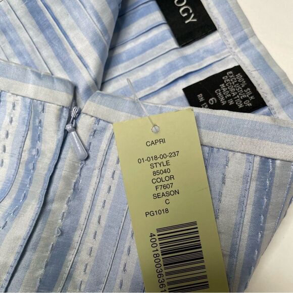 NWT Ideology Softly Pleated silk mini Skirt 6 capri blue embellished feminine - Picture 4 of 11
